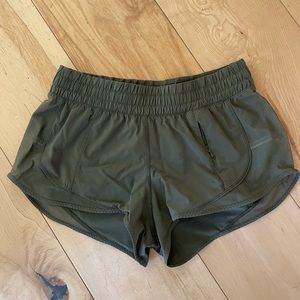 Lululemon Olive Green Athletic Shorts